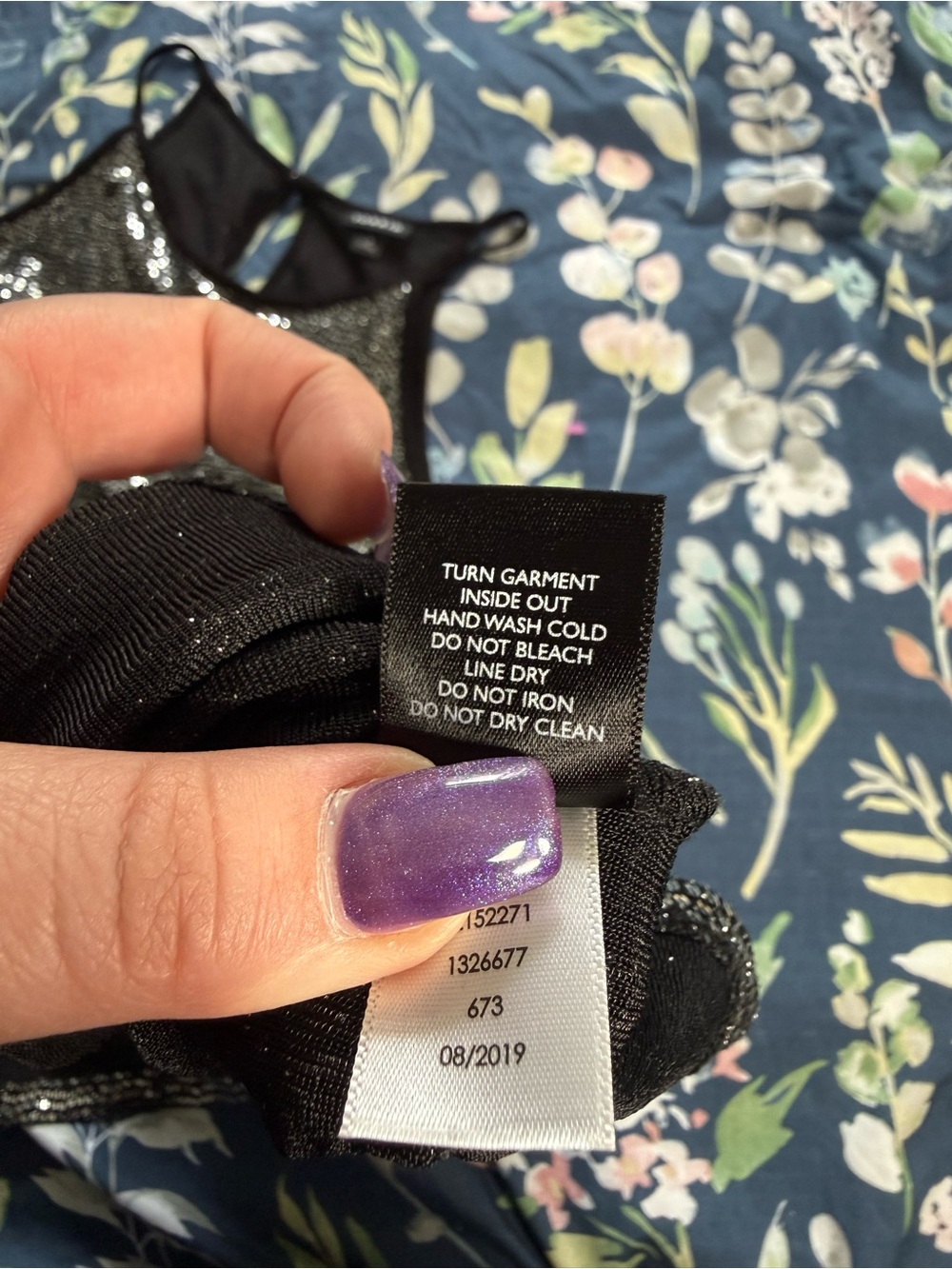 Torrid Black Silver Sequin High Neck Tank Top Plus Size 3X - Picture 4 of 7